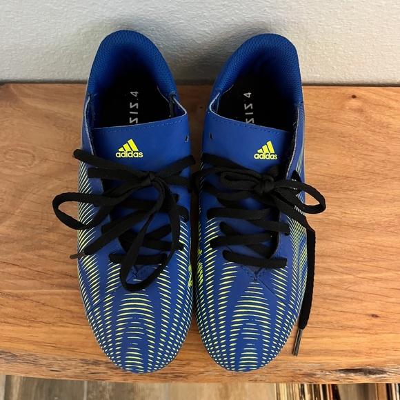 Adidas Nemeziz FxG Junior 'Royal Blue/Solar Yellow' Soccer Cleats Size 3 - Picture 4 of 6